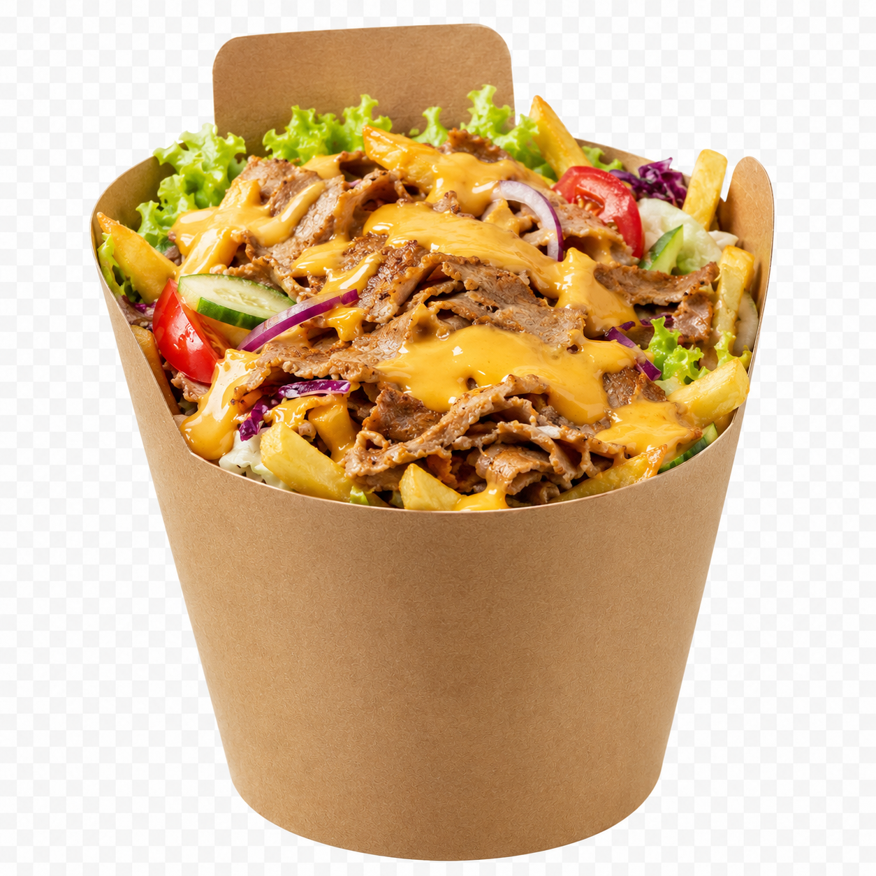 BIG Döner Box mit Kalbfleisch & Cheesy Sauce