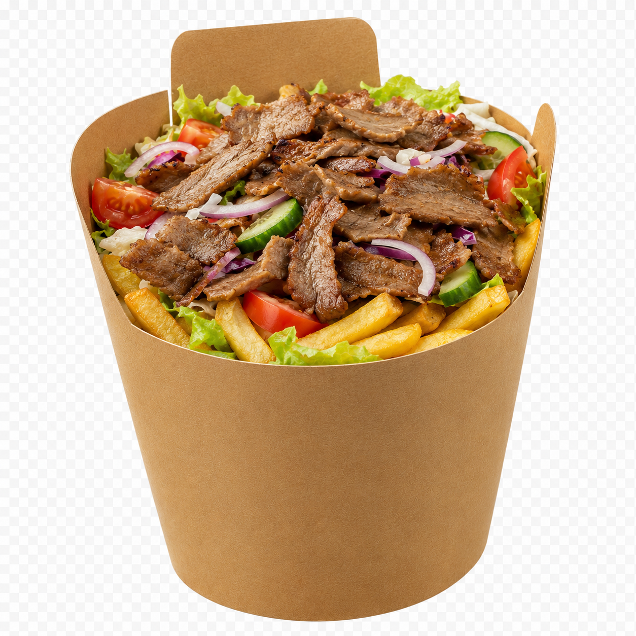 Döner Box mit Kalbsfleisch